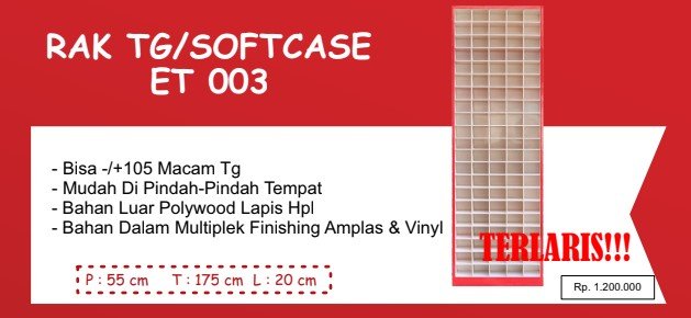 Rak TG ET 003 P55x175x20 CM